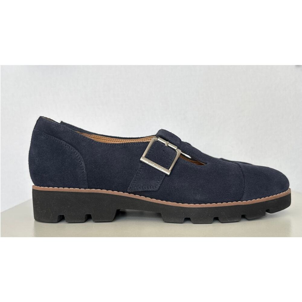 Vionic Cameron Navy Suede Mary Jane Loafers 2024 Size 9 - Picture 4 of 16